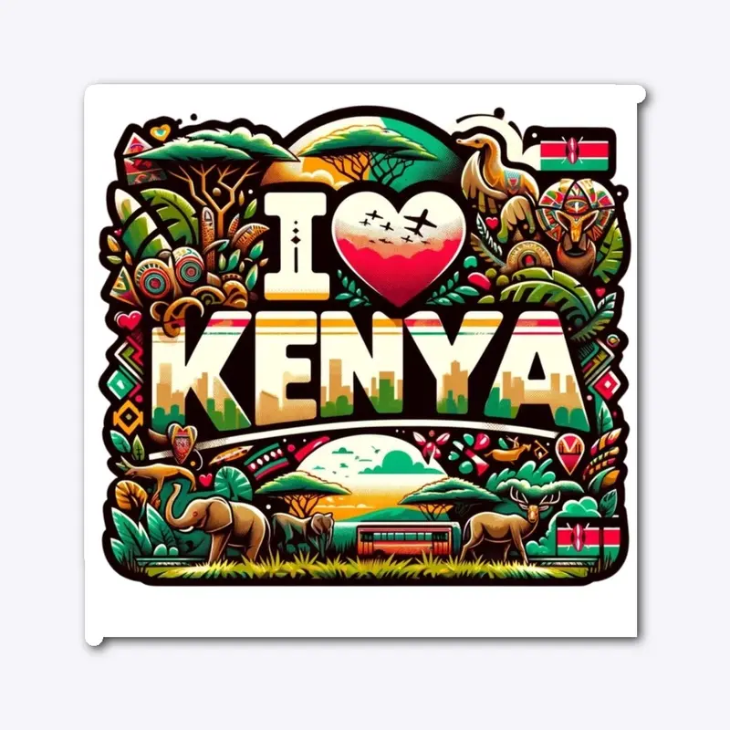 I LOVE KENYA  sticker