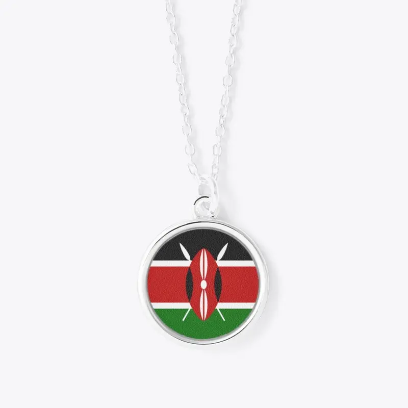  Kenyan flag Pendant Necklace