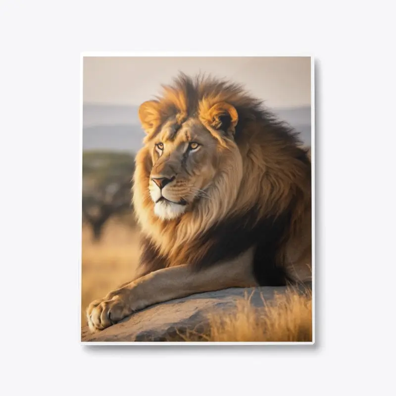 LION - Metal Print